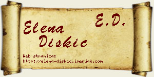 Elena Diskić vizit kartica